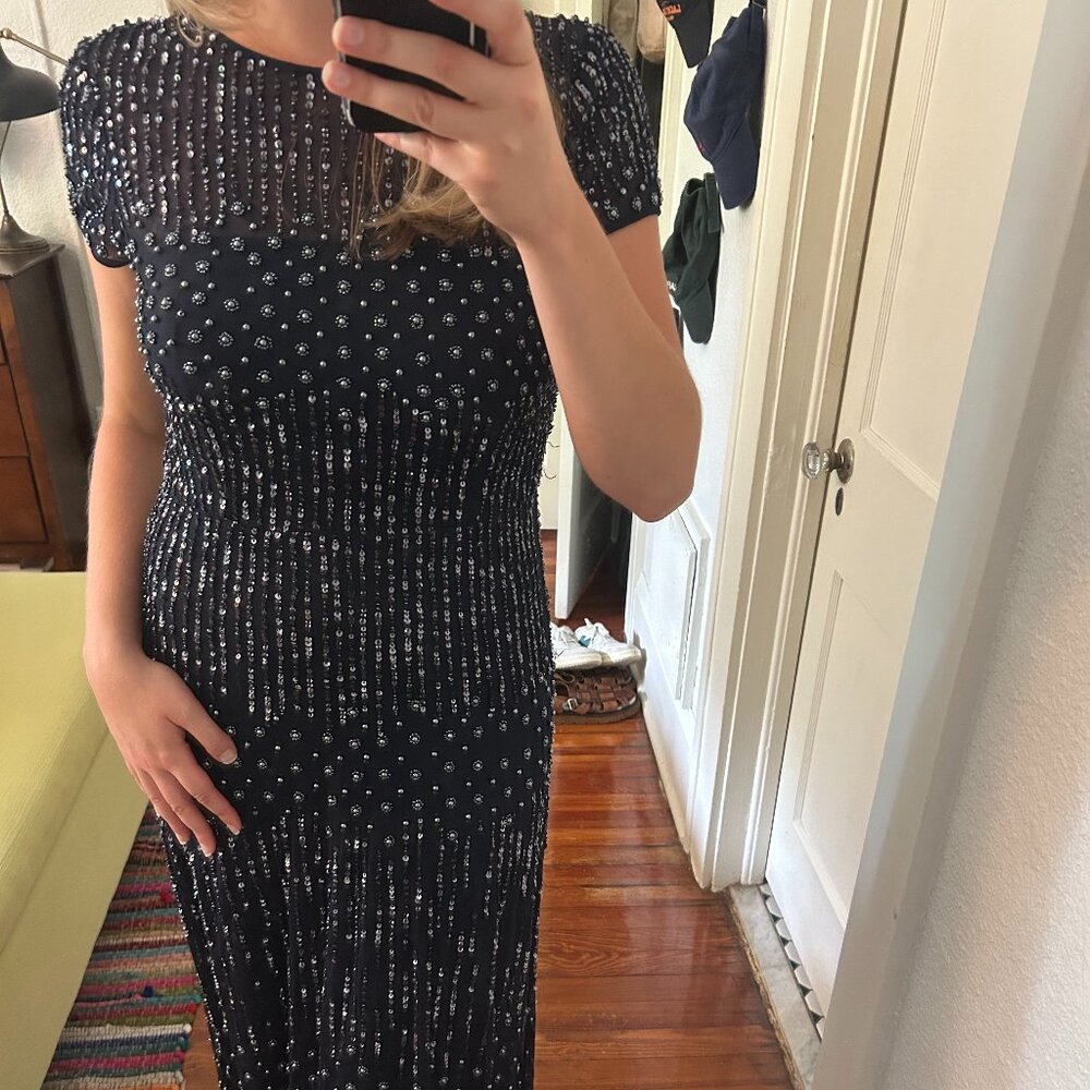Adrianna Papell Embroidered Dress